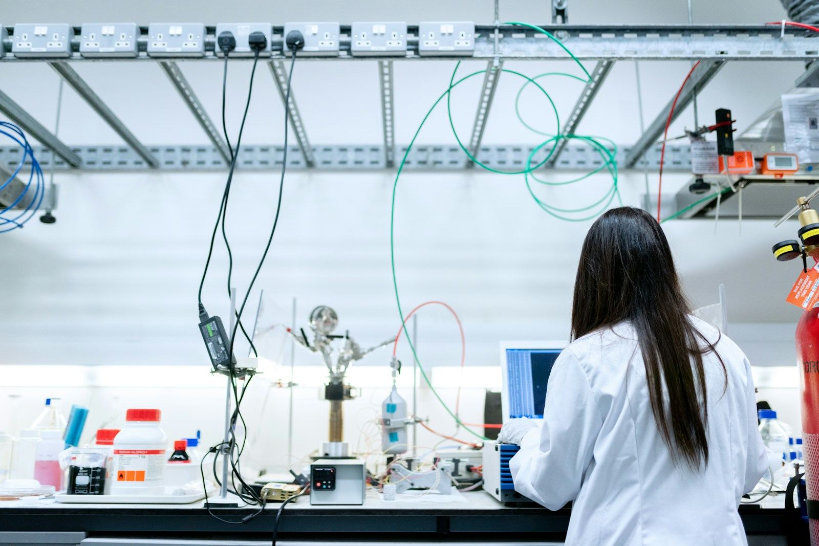 A scientist working in a laboratory